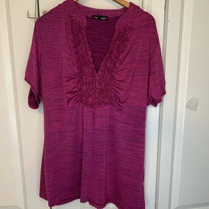 Heart Soul Ruffle Front Blouse